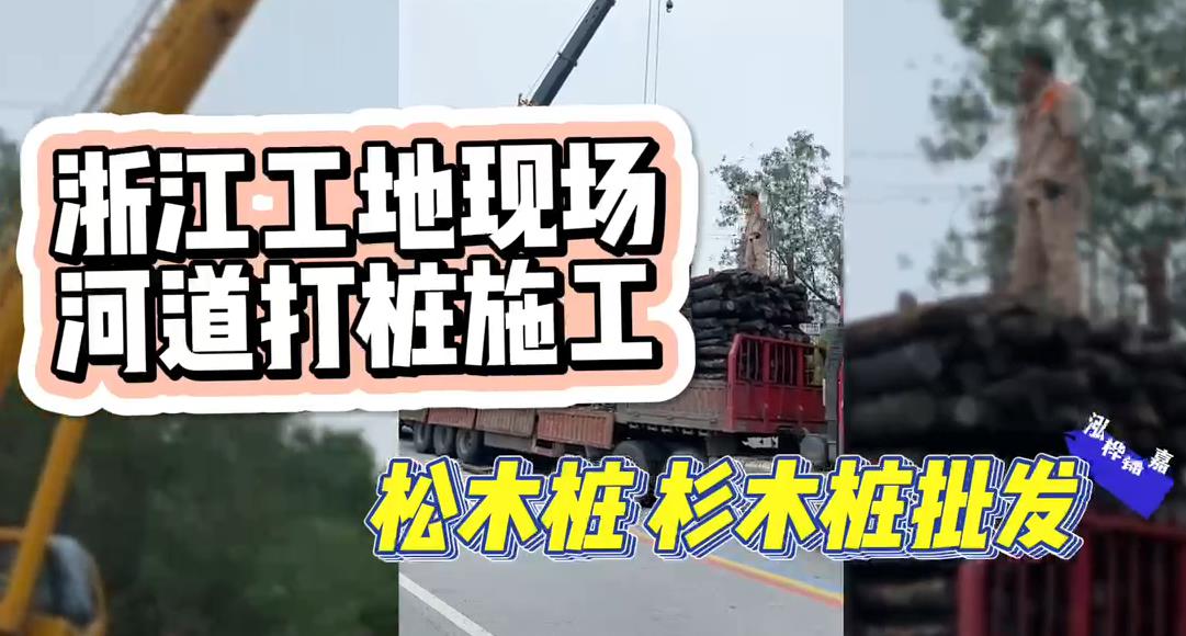 木樁廠家承接松木樁、杉木樁工地施工與批發(fā)視頻